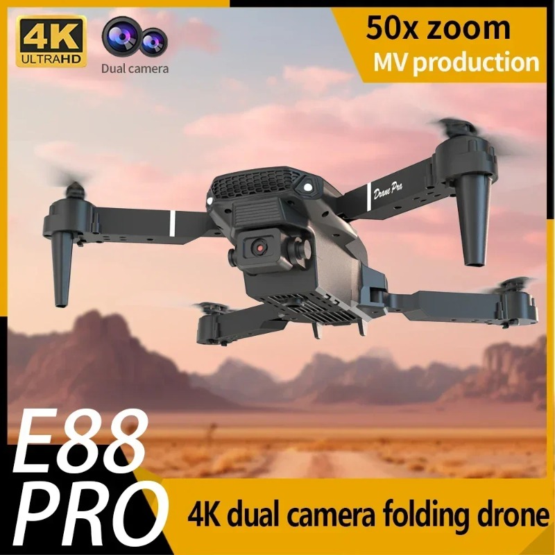E88ミニドローン 4K HDカメラ WiFi FPV 折り - Drone Kit Tricopter のレビューと価格