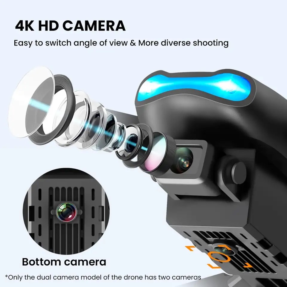 新しいミニドローン E99 4K WIFI HD カメラ F - Drone Kit Tricopter のレビューと価格